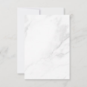 White Marble RSVP Card