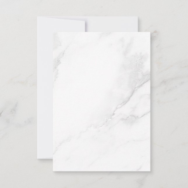 White Marble RSVP Card (Front)