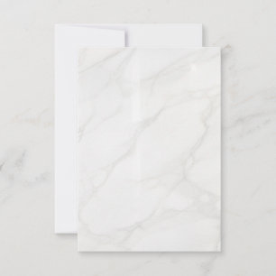 White Marble RSVP Card