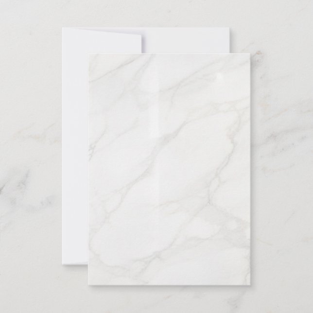 White Marble RSVP Card (Front)