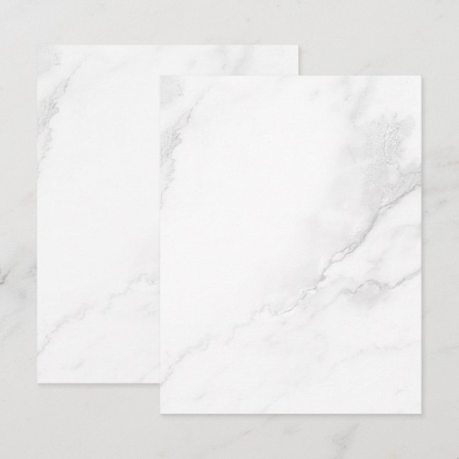 White Marble RSVP Card (Front/Back)