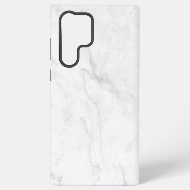 White Marble Samsung Galaxy S22 Ultra Case (Back)