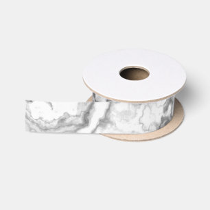 White Marble Satin Ribbon