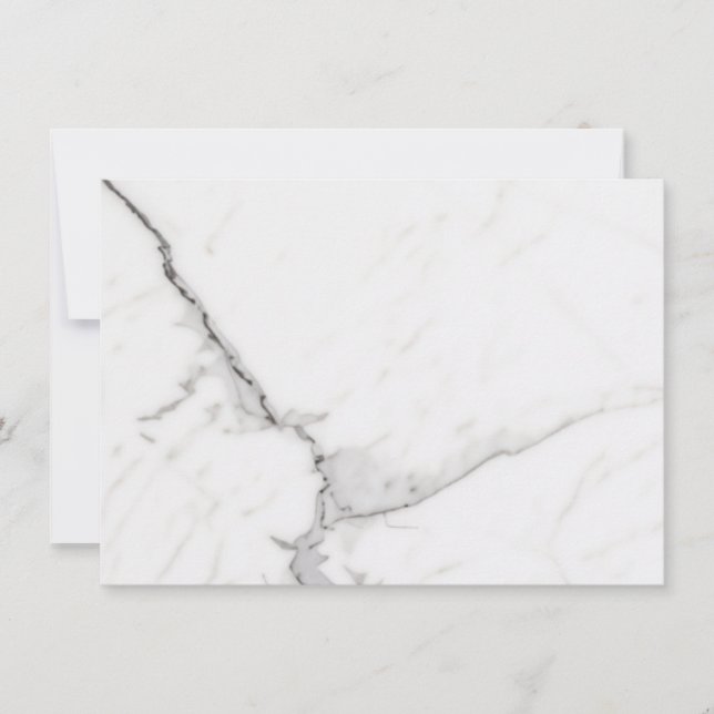 White Marble Save The Date (Front)