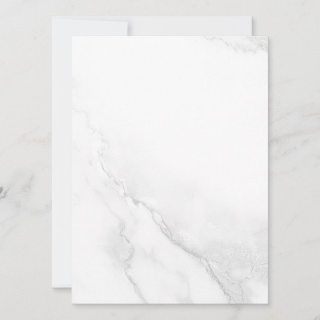 White Marble Save The Date (Front)