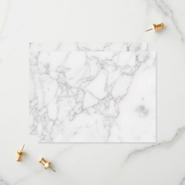 White Marble Save The Date (Front/Back In Situ)