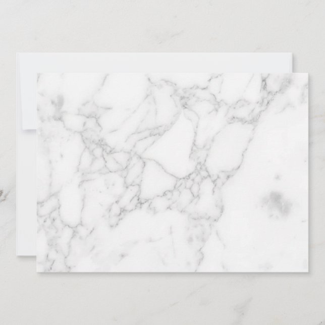 White Marble Save The Date (Front)