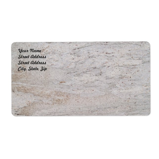 White Marble Shipping Label (Front)