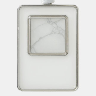 White Marble Silver Plated Framed Ornament