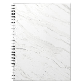 White Marble Spiral Notebook