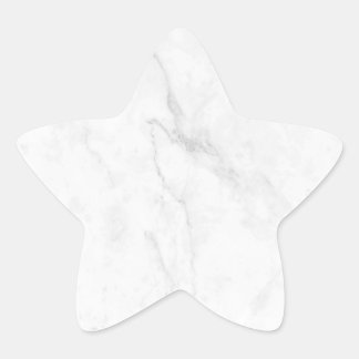 White Marble Star Sticker