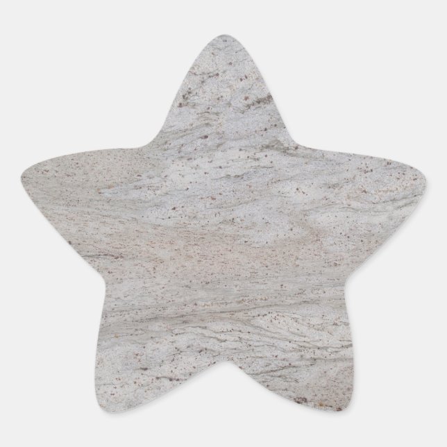 White Marble Star Sticker (Front)