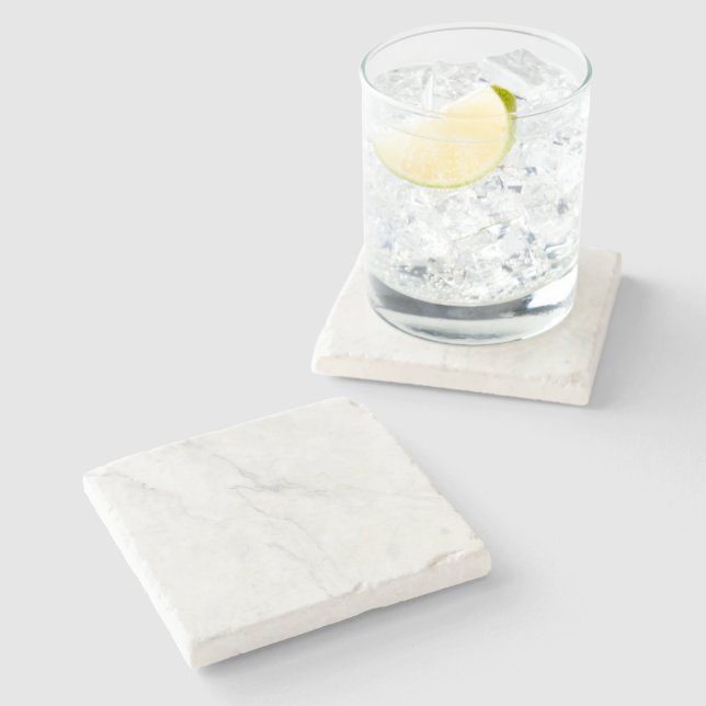  White Marble Stone Coaster (Side)