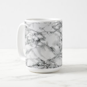 White Marble Stone Coffee Mug - Modern