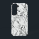 White Marble Stone Design Samsung Galaxy Case<br><div class="desc">Trendy White Marble Stone</div>
