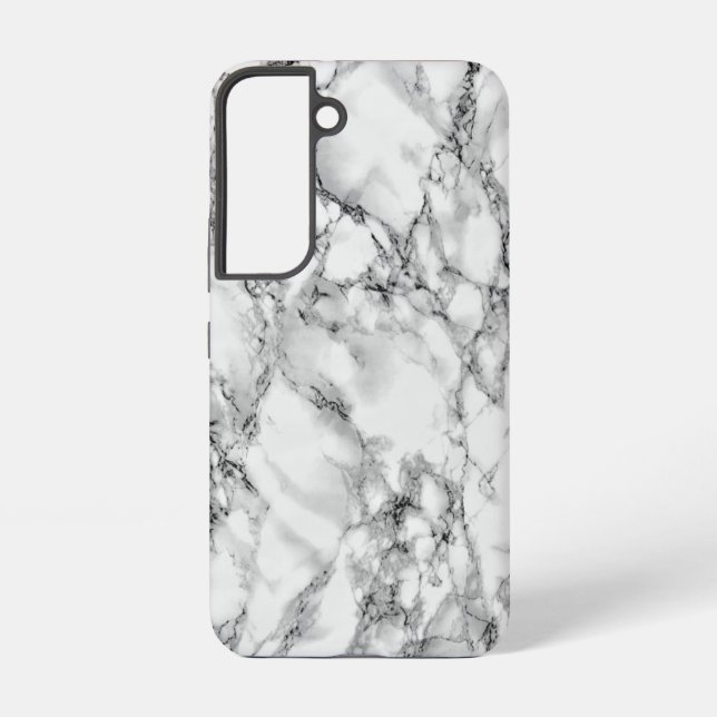 White Marble Stone Design Samsung Galaxy S22 Case (Back)