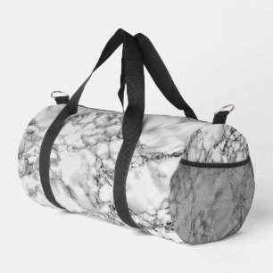 White Marble Stone Duffle Bag