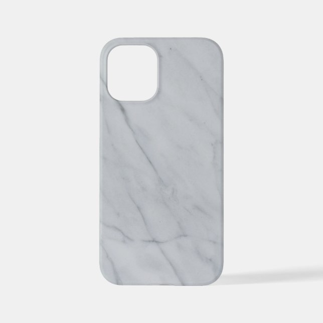White Marble Stone iPhone 12 Mini iPhone Case (Back)