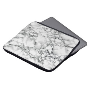 White Marble Stone Laptop Sleeve