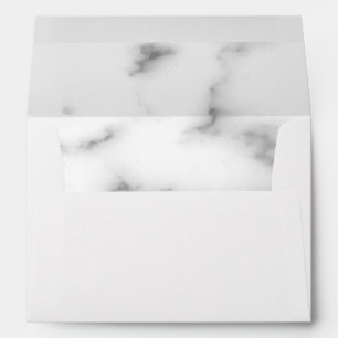 White marble stone lined envelopes in custom