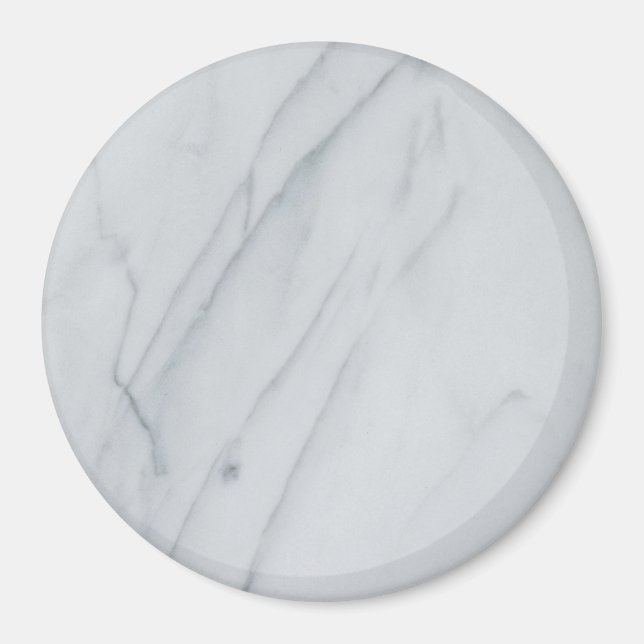 White Marble Stone Magnet (Front)