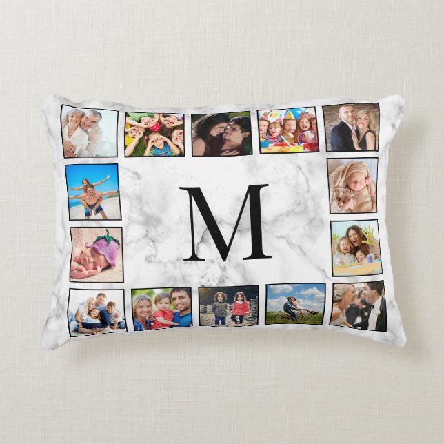 White Marble Stone Pattern Decorative Cushion (Front)