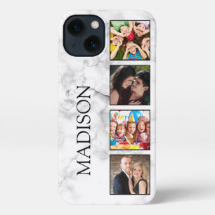 White Marble Stone Pattern iPhone 13 Case
