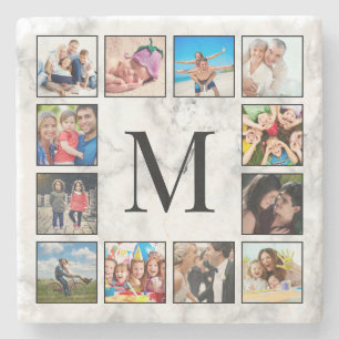 White Marble Stone Pattern Stone Coaster