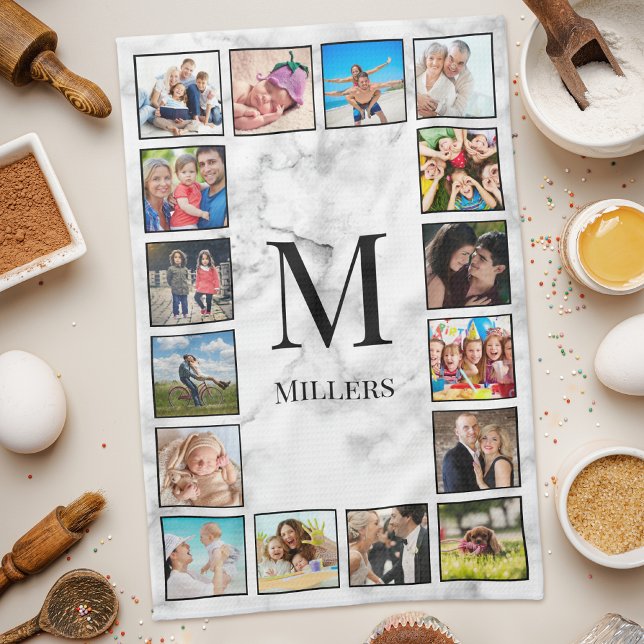 White Marble Stone Pattern Tea Towel (Creator Uploaded)