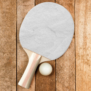 White Marble Stone Ping Pong Paddle