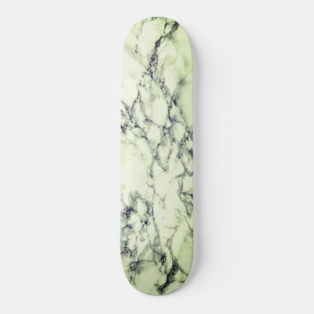 White Marble Stone Skateboard (Front)
