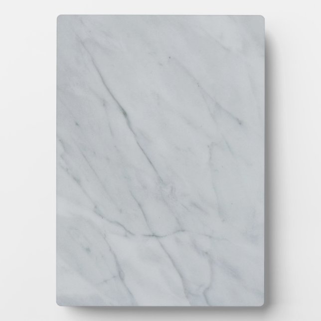 White marble Stone Tabletop Plaque with Easel (Front)