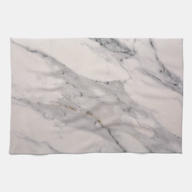 White Marble Tea Towel (Horizontal)