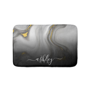 White Marble Texture Bath Mat