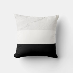 White marble texture black and white background cushion