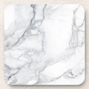 White marble texture coaster