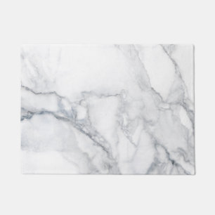 White marble texture doormat