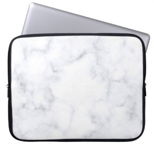 White Marble Texture Laptop Sleeve