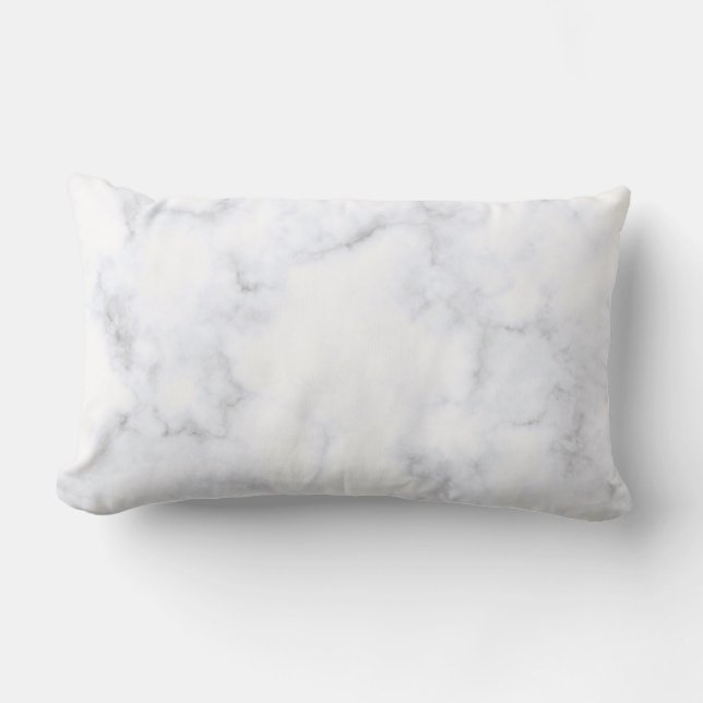 White Marble Texture Lumbar Cushion (Front)