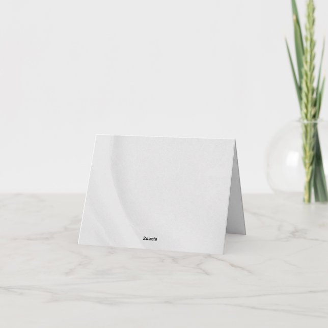 White Marble Thank You Card (Back)
