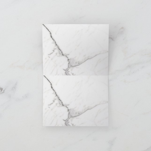 White Marble Thank You Card (Inside)
