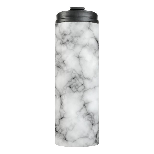 White Marble Thermal Tumbler (Front)