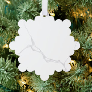 White Marble  Tree Decoration Card
