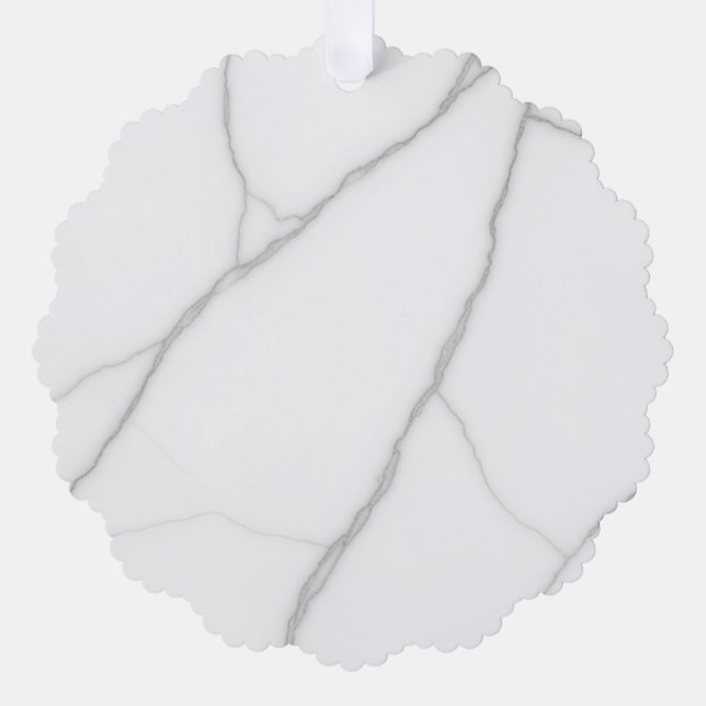 White Marble Tree Decoration Card (Front)