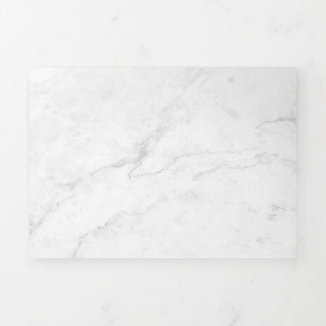 White Marble Tri-Fold Card (Cover)