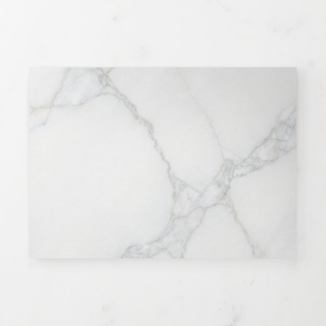 White Marble Tri-Fold Programme (Cover)