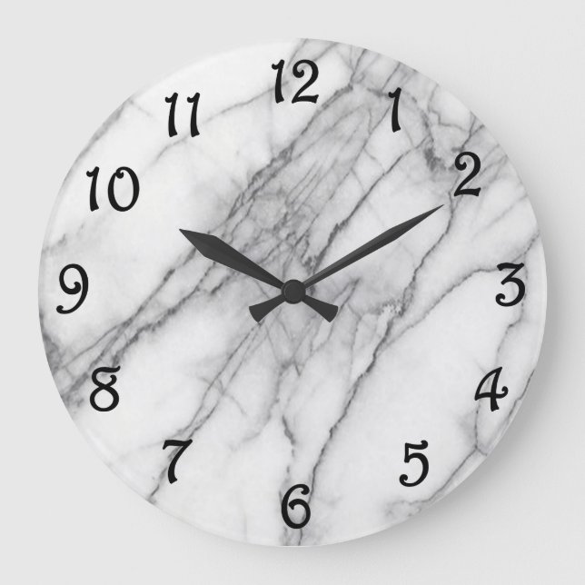 White Marble Wall Clock (Front)