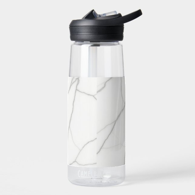 White Marble Water Bottle (Left)