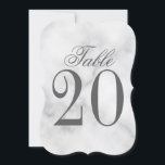 White Marble Wedding Table Number<br><div class="desc">Wedding Table Number Card
features title "Table" in grey elegant script font style with table number in grey serif font style on white marble background.

Also perfect for bridal shower,  rehearsal dinner,  birthday party,  restaurants,  special occasions parties and events.</div>