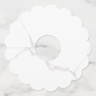 White Marble Wine Glass Tag
